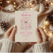 Pink Nutcracker Coquette Christmas 招待状