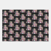 Pink Nutcracker Disco Ball Sunglasses Peace Sign ラッピングペーパーシート (正面)