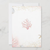 Pink Ocean Sea You Soon Girl Baby Shower 招待状 (裏面)