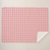 Pink Octagonal Pattern Sherpa Blanket シェルパブランケット (正面(横))