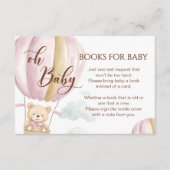 Pink Oh Baby Bear Hot Air Balloon Books for Baby エンクロージャーカード (正面)