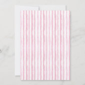 Pink Oh Baby Script Bear in Hot Air Balloon Shower 招待状 (裏面)