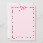 Pink Oh What Fun Holiday Girl 1st Birthday Party 招待状 (裏面)