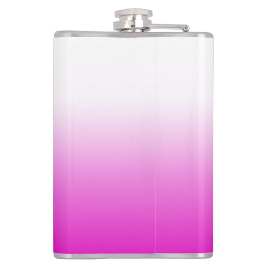 Pink Ombr Gradient Background Design-60416 フラスク (裏面)