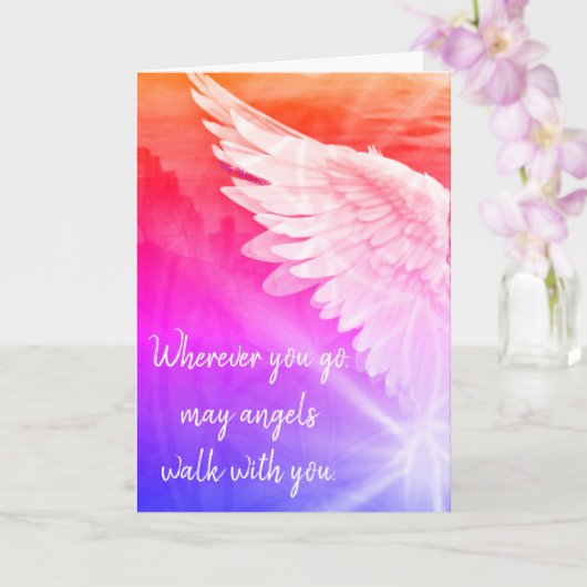 Pink Ombre Guardian Angel – Angels Walk With You カード (蘭)
