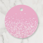 Pink Ombre Oh Girl Favor Confetti Heart フェイバータグ (裏面)