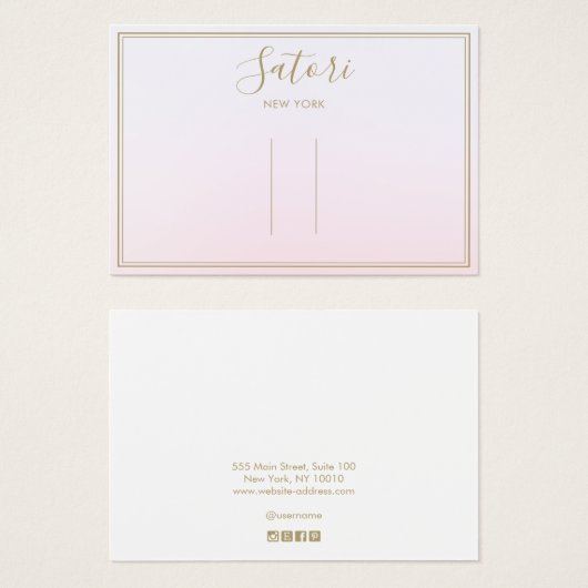 Pink Ombre Script Hair Clip Accessory Display (正面&裏面)