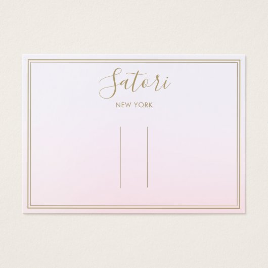 Pink Ombre Script Hair Clip Accessory Display (正面)