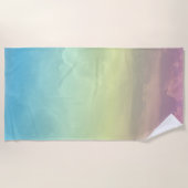 Pink Ombré Sky ビーチタオル (正面)