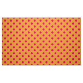 Pink On Orange Polka Dots Pattern Design  ファブリック (ファットクウォーター)