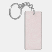 Pink on Pale Pink Chrysanthemums with Photo キーホルダー (正面左)