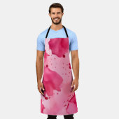 Pink on Pink Abstract エプロン (着用した状態)