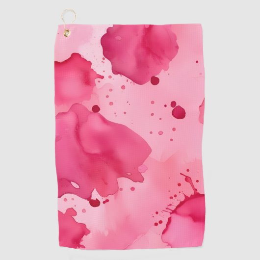 Pink on Pink Abstract  ゴルフタオル (正面)