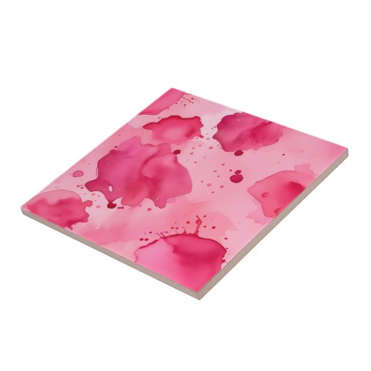 Pink on Pink Abstract  タイル (側面)