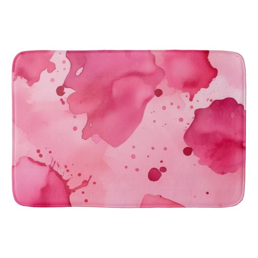 Pink on Pink Abstract バスマット (正面)