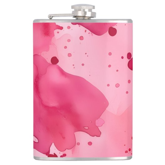 Pink on Pink Abstract フラスク (正面)