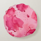 Pink on Pink Abstract  ラウンドクッション (裏面)