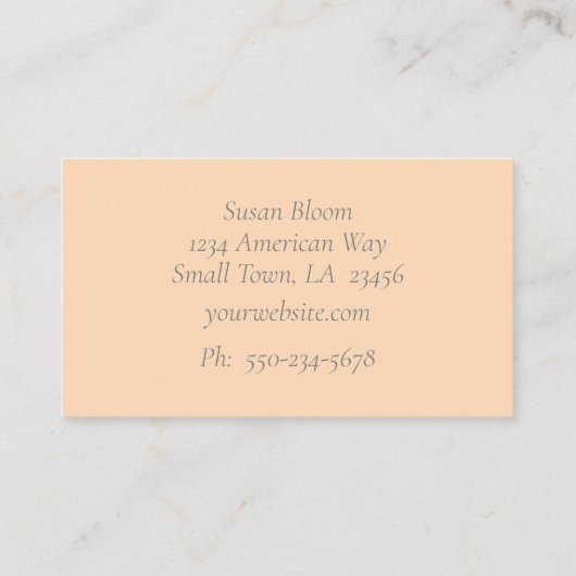 Pink on White Leopard Print名刺 名刺 (裏面)