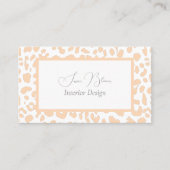 Pink on White Leopard Print名刺 名刺 (正面)