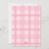 Pink One Happy Girl birthday Invitation 招待状 (裏面)