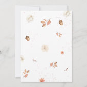 Pink One Little Pumpkin Birthday Party 招待状 (裏面)