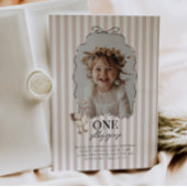 Pink One Silly Goose 1st Birthday Invitation 招待状