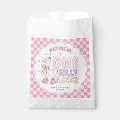 Pink One Silly Goose-Girl First Birthday フェイバーバッグ (正面)