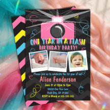 Pink One Year in a Flash First誕生日写真