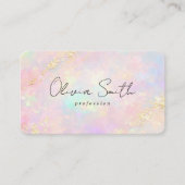 Pink Opal Gold Glitter Swirl Business Card 名刺 (正面)