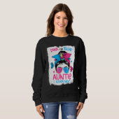 Pink Or Blue Auntie Loves you Gender Reveal Messy  スウェットシャツ (正面フル)