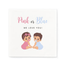 Pink or Blue Cute Baby Pacifier Gender Reveal