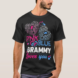 Pink Or Blue Grammy Loves You T  Gender Reveal Bab Tシャツ