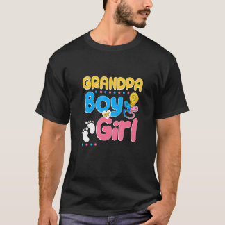 Pink or Blue Grandpa Loves You Best Grandfather Ev Tシャツ