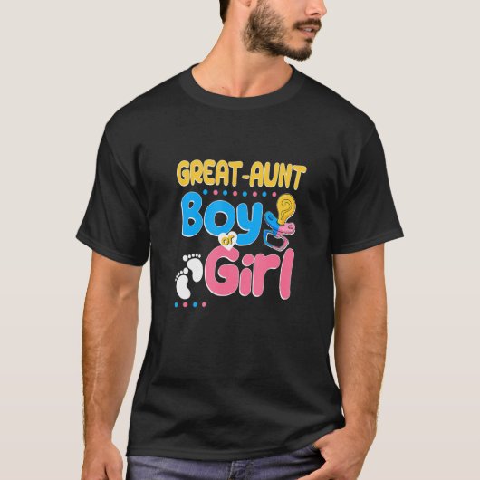Pink or Blue Great Aunt Loves You Best Auntie Ever Tシャツ (正面)