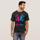 Pink Or Blue Uncle Loves You Gender Reveal Baby Tシャツ (正面フル)