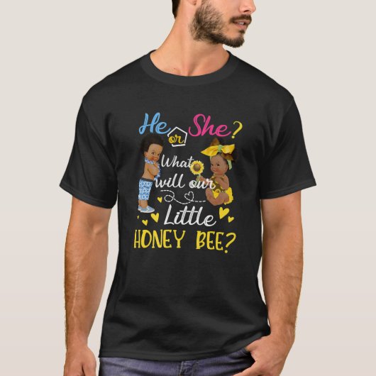 Pink Or Blue What Will Our Little Honey Bee Gender Tシャツ (正面)