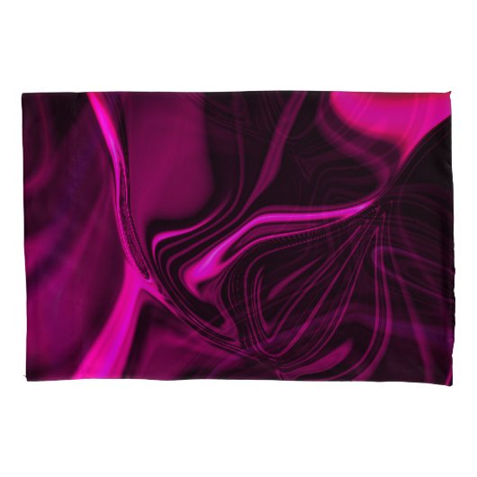 Pink or purple curves on dark purple background 枕カバー (正面)