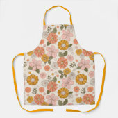 Pink & Orange Flower Garden Pattern エプロン (正面)