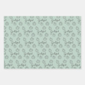 Pink Orange Green Thanksgiving Wrapping Paper ラッピングペーパーシート (正面)