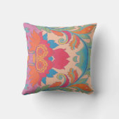 Pink & Orange Throw Pillow クッション (裏面)