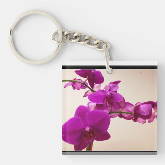 Pink orchid  キーホルダー (正面)