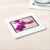 Pink orchid スクエアペーパーコースター (アングル)
