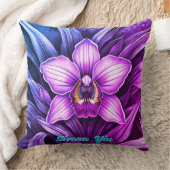 Pink Orchid Bloom クッション (ブランケット)