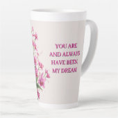 Pink Orchid Bouquet With Delicate Blooms カフェラテマグ (右アングル)