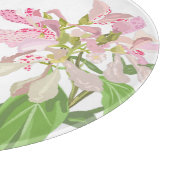 Pink Orchid Floral Design – Elegant Botanical Art カッティングボード (角)