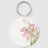 Pink Orchid Floral Design – Elegant Botanical Art キーホルダー (裏面)
