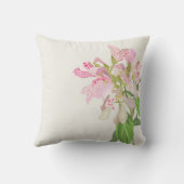 Pink Orchid Floral Design – Elegant Botanical Art クッション (裏面)