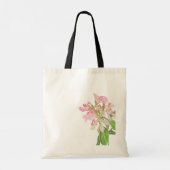 Pink Orchid Floral Design – Elegant Botanical Art トートバッグ (裏面)