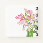 Pink Orchid Floral Design – Elegant Botanical Art ノートブック (裏面)