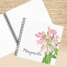 Pink Orchid Floral Design – Elegant Botanical Art ノートブック